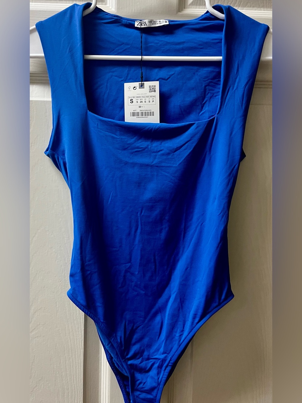 Zara Cobalt Blue Square-Neck One-Piece
